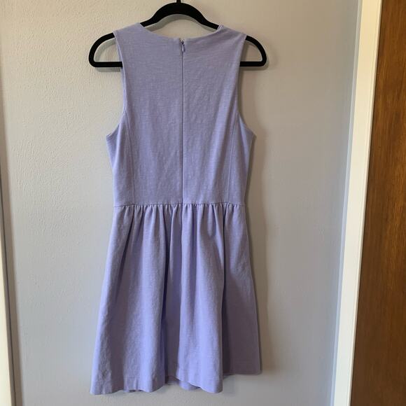 J. Crew Periwinkle Sleeveless Knee Length Dress with Pockets Sz M - Picture 6 of 14